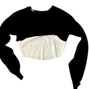 Steel Two Piece Crop Tank and Sweater NWt